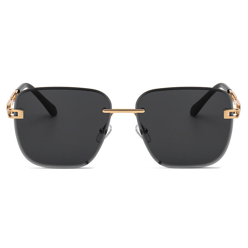 Fashion Frameless Trimming Square Sunglasses