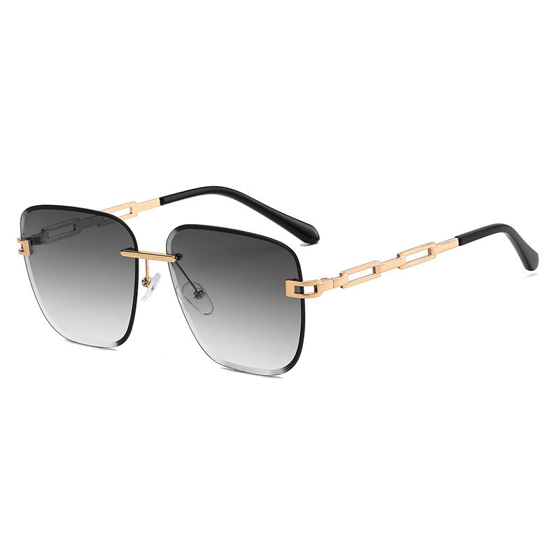 Fashion Frameless Trimming Square Sunglasses